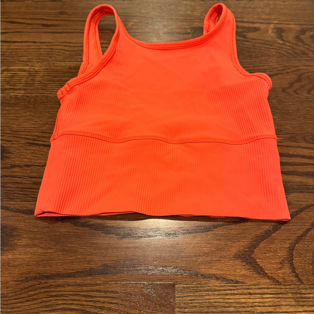 Lululemon Power Pivot Ribbed Tank warm Coral size 2